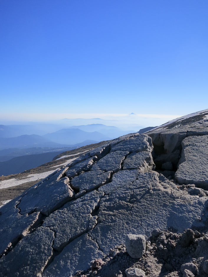 Ice wedged cracks 