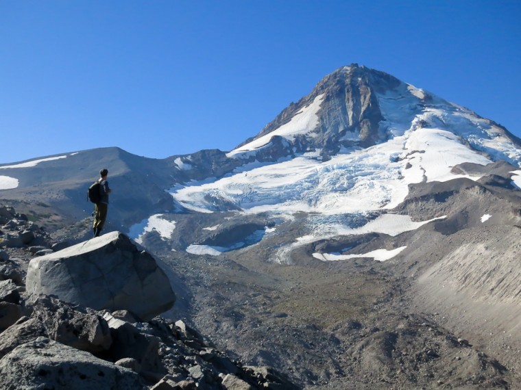 Standing on Rock looking at Coopers Spur