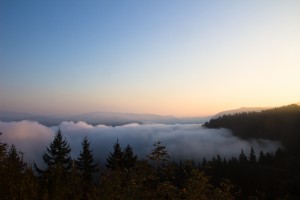 Crown Point in Foggy Columbia Gorge